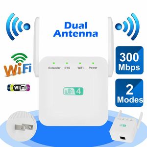 300m Wireless AP Repeater WiFi Signal Amplificateur WiFi Repeater Signal Extender Home Router IEEE802.11b / g / n White Eu US UK