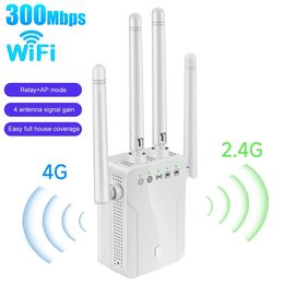 Répéteur WiFi sans fil 300 Mbps 2.4 Ghz routeur d'extension de Signal Wi-fi réseau Wlan WiFi répétiteur routeur réseau longue portée