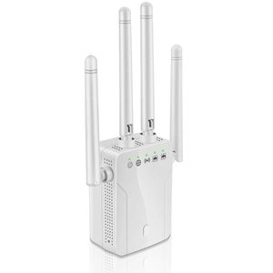 Répéteur sans fil à quatre antennes 300Mbps Amplificateur de signal WiFi Extension améliorée de réseau