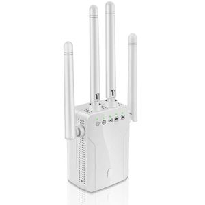 Extensor mejorado de red del amplificador de señal WiFi del repetidor inalámbrico de cuatro antenas de 300 Mbps