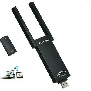 300 Mbps MINI PORTABLE NAISSEUR USB WIFI USB Réseau Wi-Fi Expanseur d'extension Router 802.11 b / g / n avec deux antennes