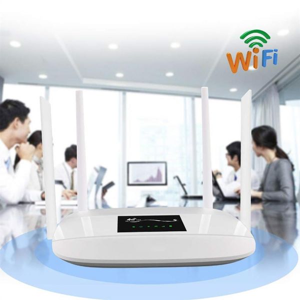 Enrutador Wifi 4G LTE desbloqueado de 300Mbps, enrutador CPE inalámbrico 4G para interiores con 4 Uds de antenas y ranura para tarjeta LAN PortSIM PK HUAWEI B593202q