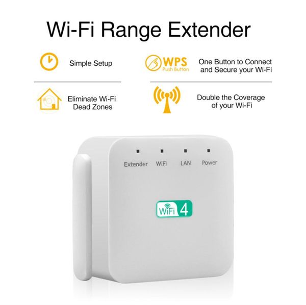 300 Mbps WiFi Expander Router Repeater 24 GHz Extender Wireless Repeataires Amplificateur Signal Booster 3 Antenne Long Ranges7804211