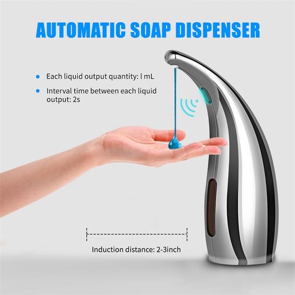 Distributeur de savon automatique 300mL capteur infrarouge sans contact mains libres cuisine plat liquide Auto main 211206