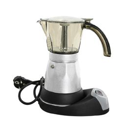 300 ml Draagbare elektrische koffiezetapparaat Aluminiumlegering Espresso Mocha Koffie Pot Percolator Tools Filter Italiaanse Espressomachine