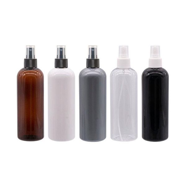 300 ml X 20 vaporisateur de brume bouteille en plastique noir brun rechargeable parfum bouteilles cosmétiques emballage parfums conteneur pulvérisateur fin Uvaau