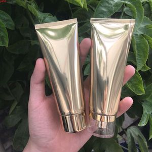 300 stks 100m 100g gouden brons geanodiseerd aluminium plastic slang zachte buis lege cosmetische fles voor room lotion gezichtsreinigingsgealheid