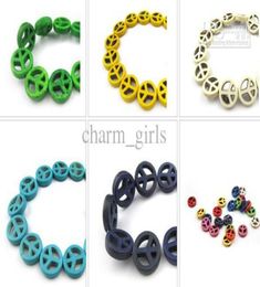 300 piezas de 15 mm Diy Beads sueltos Accesorios Turquoise Peace Beads Loose Colores para elegir entre 9884254