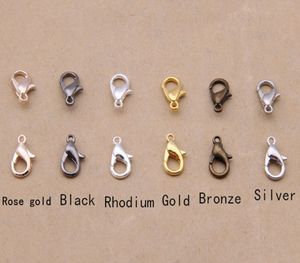 300pcs 18 mm Constructions de bijoux BronzegoldRose Goldblackrhodiumsilver Lobster fermoir crochets pour la chaîne de collier 2542492