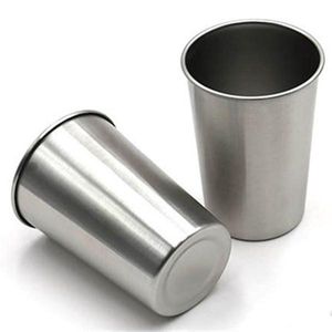 Tasses à pinte en acier inoxydable de qualité supérieure, 300 ml, 250 pièces, tasses à café, à bière, à vin, tasses de voyage écologiques en plein air