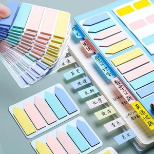 300PCS / 3Sheet Muticolor Convenience Sticker Index Label Sticky Note Paper School Student Write Record Memo Stationery