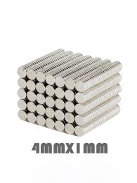 300pcs imanes de neodimio 4x1 mm NH35 NDFEB Permanente Super Strong Magnet Magnético redondo pequeño IMANES AIMANT 4x1 mm