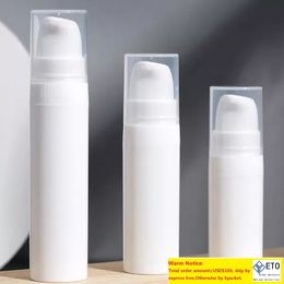300 pcs 5 ml 10 ml Blanc Airless Lotion Pompe Bouteille Mini Échantillon et Test Bouteille Airless Conteneur Emballage Cosmétique