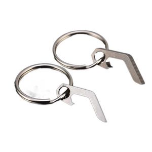 300 stks flesopener sleutelhanger camping apparatuur apparaat outdoor gereedschap kampeeruitrusting Mini roestvrij staal voor buiten gereedschap