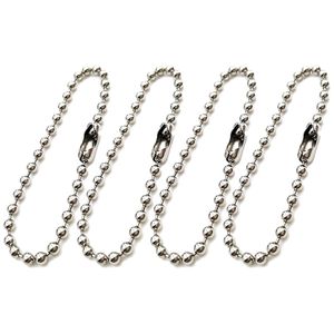 300 pièces fermoir boule chaînes longue perle connecteur métal suspendu antique réglable porte-clés porte-clés étiquettes perles chaînes en acier