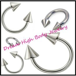 300 stks Kegel Hoefijzer Gebogen Ronde Barbell Paard Schoen 16G Wenkbrauw Ring Bar 316L staal Body Piercing Sieraden Diverse 240127