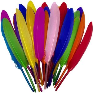 300 piezas de plumas de color de pato Plumas de ocio creativas para agujeros de aguja Materiales de atado de moscas Crafts Decoración de accesorios de boda de bricolaje