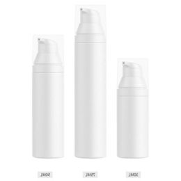 300pcs vide blanc pompe de lotion airless bouteille PP cosmétique crème pour les mains bouteille rechargeable 30ml 50ml 75ml Fsgaj