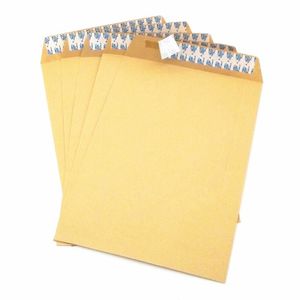 300 stks Envelope File Mappen A4 Kraft Papieren Bags Portefeuilles Office Document Organizer File Pockets Project Report Bag Pouch