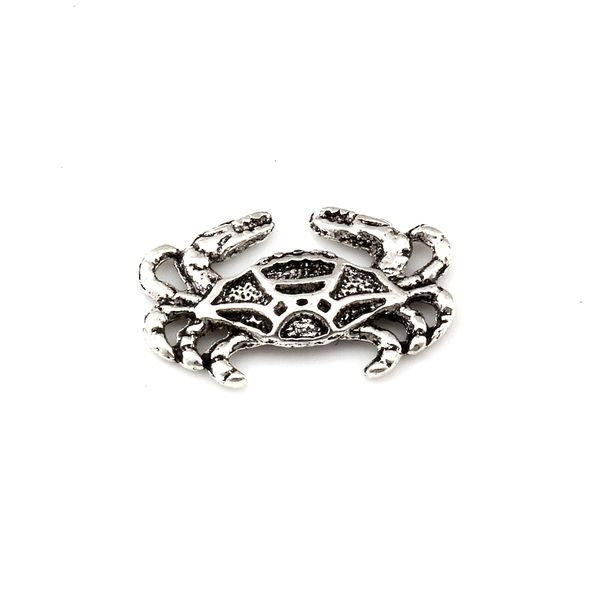 300 pièces pendentifs à breloques de crabe en alliage d'argent Antique pour la fabrication de bijoux Bracelet collier accessoires de bricolage 12.5x19.5mm A-610