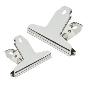 Clip grande de Bulldog de 300 Uds., Clip plateado de acero inoxidable para carpeta de dinero, abrazaderas de Clip, bolsa de comida de Metal, Clips de papel para el hogar, la Oficina y la escuela