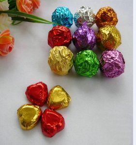 300pcs / lot 15x15cm coloré bricolage cuisson feuille d'emballage pour les chocolats de fête bonbons sucrés paquet papier carré étain Foil6624376