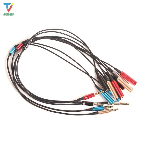 300 unids/lote 2 en 1 Cable de Audio auxiliar Jack de 3,5mm 1 macho a 2 hembra Cable divisor Y Cable de extensión de metal para auriculares teléfono de coche