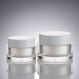 300 stks / partij 30 ml 50 ml lege make-up cosmetische gezichtscrème pot pot fles acryl container 30g 50g