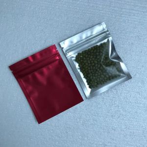 300 stks/partij 7.5*10 cm Gekleurde Aluminiumfolie Zelf Seal Plastic rits Zak Verpakking Voor Voedsel Snack Opslag Matte Clear Mylar Baggies Match