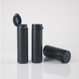 300 unids/lote capacidad 50ml botella de plástico PE negro con tapa rasgada para cápsula en polvo medicina caramelos envasado de alimentos SN1709 Huwdr