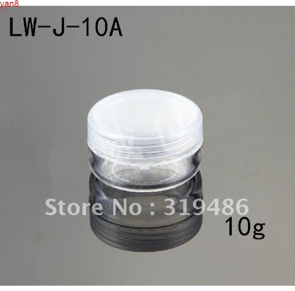 300 unids/lote frascos de crema transparentes hermosos de alta calidad frascos de cosméticos de 10g, botellas rellenables LW-J-10Abuena calidad