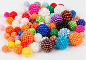 300 pièces/lot couleur mélangée 12mm ABS perles d'imitation perles rondes en plastique ABS Arts artisanat vêtements couture tissu vêtement perle