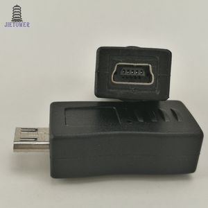 300 stks / partij USB-connector Micro USB Male Plug naar Mini USB 5pin Vrouwelijke Jack Connector Tablet Computer Adapter Elektrische onderdelen