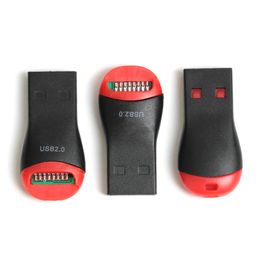 300 stks / partij Groothandel compatibel met USB 2.0 MicroSD T-flash TF-geheugenkaartlezer Whistle Style