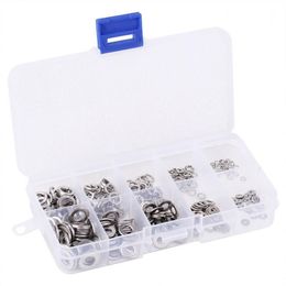 Freeshipping 300 stks M2 ~ M6 Rvs Platte Veerringen Assortiment Set Plastic Case Platte Veerring hts Shxfb