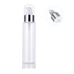 Mini petites bouteilles vides en plastique pour parfum, atomiseur Transparent, pompe pour Lotion de maquillage, récipient d'échantillon cosmétique, 80ml, 300 pièces