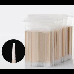 300 pcs nagels houten katoenen wattenstaafje schone stokjes knoppen tip houten katoenen kop manicure detailcorrector nagellak remover kunstgereedschap