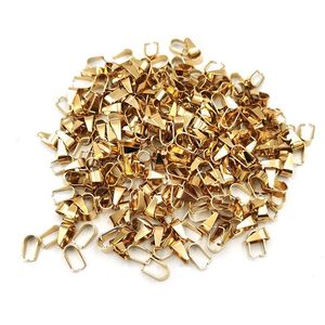 300pcs Pendre en acier inoxydable Pinche Clip Clât Connecteur de caution Connecteur Trouver des bijoux DIY DIY 18K Gold plaqué 5 * 10 mm