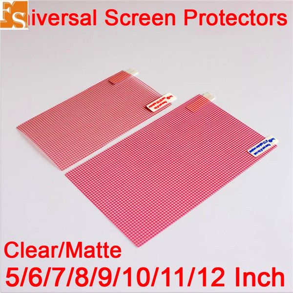 300 piezas Protector de pantalla LCD universal 5 6 7 8 9 11 12 14 A4 21 tamaño en pulgadas para teléfono móvil GPS MP4 Cámara PDA S22 S21 S20 Note 20 Película protectora transparente