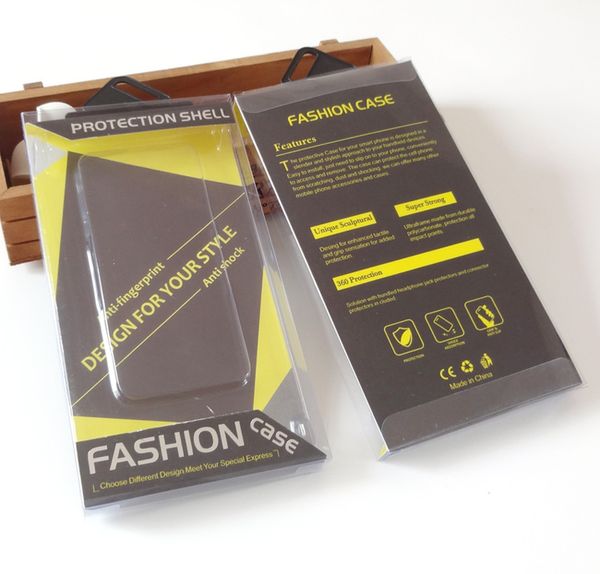 300 pcs en gros universel Haute Classe Mode Paquet Mobile Téléphone Protection Shell Cas Emballage Boîte avec Plateau Intérieur