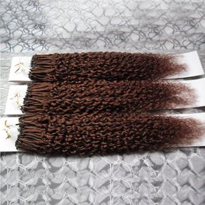 300s crépus bouclés Micro Boucle Extensions de Cheveux 300g Micro Boucle Anneau Extension de Cheveux Blonde Remy Cheveux Colorés Serrures