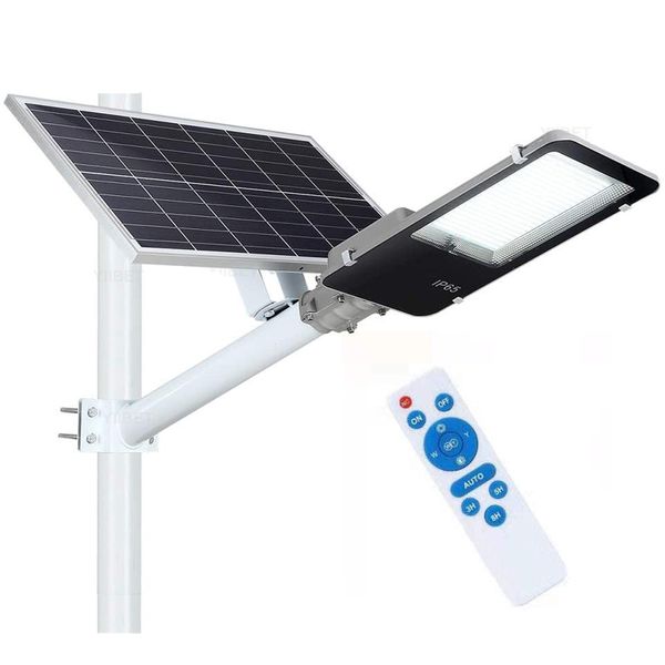 300W 200W 100W LED Luzes de Rua Solares 6000K Dupla Cor Iluminação Externa Lâmpadas Solares Controle Remoto