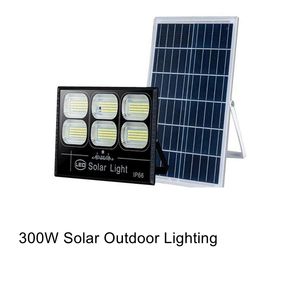 300W 200W Éclairage extérieur LED solaire Lampes de jardin solaires suspendues Lumière d'inondation solaire à énergie solaire décorative extérieure pour jardin ou porche