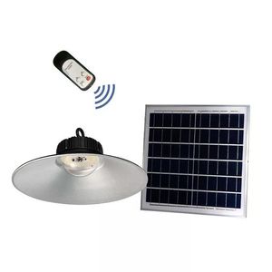 300W LED Solar High Bay Lights Outdoor Indoor 2 kleuren verlichting warm wit muggenmelk licht met afstandsbediening