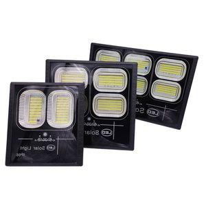 300W Solar Flood Lights Street Lamps Outdoor schemering naar Dawn IP66 Waterdicht met afstandsbediening Beveiliging verlichting voor Yard Garden Gutter Pathway Crestech