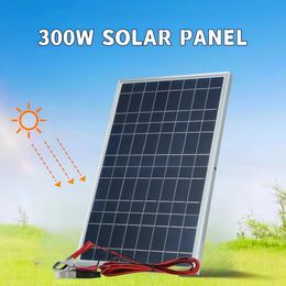 Panneau solaire 300W 12V cellule portable Kit rechargeable de galet de ménage Charger CHARBER RV ALIMENTATION DU RV 240430