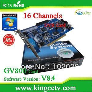 Опт Горячая продажа карт видео GV800 (V8.4) Оборудование V3.53 16CH поддержка Win7 32bits iphone GV DVR Card