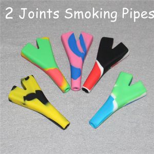 Smart Mini Travel Bubblers UnBreceable Blunt Bubbler Pipe Silikon Glas Cigarettfilter Vattenrör Silicon Hookahs silinectar