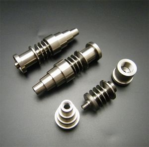 10/14/18 mm 6 em 1 Domeless Titanium Prego Gr2 Ti E-Nail para 16mm ou 20mm Enail Coil VS Cerâmica Prego Quartz Nail