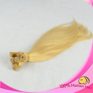 高品質＃613マレーシアのバージンの髪の緯度の自然なストレート手の縛られた緯糸